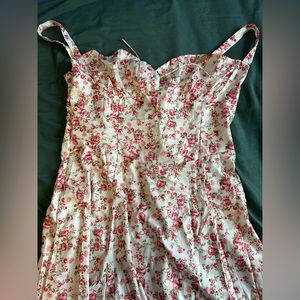 Long sundress with corset tie back.